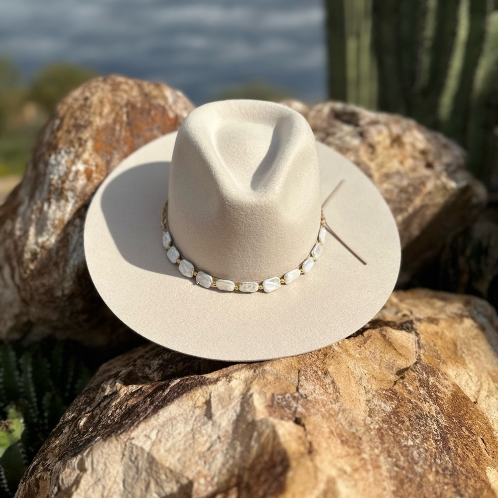 SOLD! Message me to pre make similar! Freshwater Pearl Hat Band - Picture 5 of 5